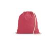 Sac ficelle écologique en coton recyclé et RPET 140 g/m² couleur fuchsia