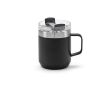 Mug en acier inoxydable recyclé à clapet rotatif 350 ml couleur noir