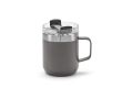 Mug en acier inoxydable recyclé à clapet rotatif 350 ml couleur gris