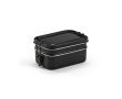 Lunch box double en acier inoxydable recyclé à boucles 1,05L couleur noir
