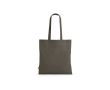 Sac de courses en coton recyclé à anses longues 140 g/m² couleur gris