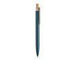 Stylo en aluminium recyclé et RPET à encre bleue Dokumental® couleur bleu marine