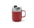 Mug en acier inoxydable recyclé à clapet rotatif 350 ml couleur bordeaux