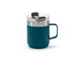 Mug en acier inoxydable recyclé à clapet rotatif 350 ml couleur bleu pétrole
