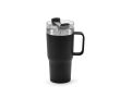 Mug isotherme en inox recyclé à clapet rotatif 490 ml couleur noir