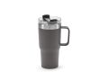 Mug isotherme en inox recyclé à clapet rotatif 490 ml couleur gris