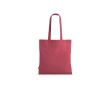 Sac de courses en coton recyclé à anses longues 140 g/m² couleur fuchsia