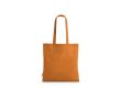 Sac de courses en coton recyclé à anses longues 140 g/m² couleur orange