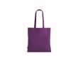 Sac de courses en coton recyclé à anses longues 140 g/m² couleur violet