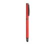 Stylo en acier inoxydable recyclé à encre noire Dokumental® couleur rouge
