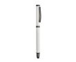 Stylo en acier inoxydable recyclé à encre noire Dokumental® couleur blanc