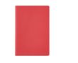 Carnet A5 à pages lignées et couverture en carton recyclé couleur rouge
