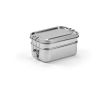 Lunch box en inox recyclé à boucles latérales 1,05 L couleur argenté