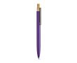 Stylo en aluminium recyclé et RPET à encre bleue Dokumental® couleur violet