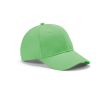 Casquette 6 panneaux en coton recyclé, boucle métal 280 g/m² couleur vert clair