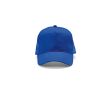 Casquette 5 panneaux en coton recyclé, filet arrière 220g/m² couleur bleu