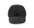Casquette 6 panneaux en RPET 110 g/m² à velcro ajustable couleur noir