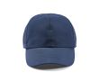 Casquette 6 panneaux en RPET 110 g/m² à velcro ajustable couleur bleu
