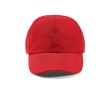 Casquette 6 panneaux en RPET 110 g/m² à velcro ajustable couleur rouge