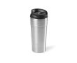Mug isotherme en inox recyclé à couvercle coulissant 410 ml couleur argenté