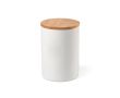 Contenant alimentaire en céramique à couvercle bambou 900 ml couleur blanc