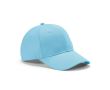Casquette 6 panneaux en coton recyclé, boucle métal 280 g/m² couleur bleu ciel