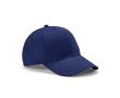 Casquette 6 panneaux en coton recyclé, boucle métal 280 g/m² couleur bleu marine