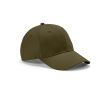 Casquette 6 panneaux en coton recyclé, boucle métal 280 g/m² couleur vert militaire