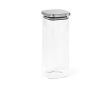 Récipient en verre à couvercle en inox recyclé scellé 2,04 L couleur transparent