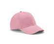 Casquette 6 panneaux en coton recyclé, boucle métal 280 g/m² couleur rose