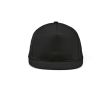 Casquette visière plate, coton recyclé, clip arrière 180g/m² couleur noir