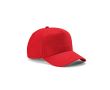 Casquette 5 panneaux en coton recyclé à boucle 280 g/m² couleur rouge