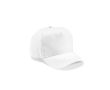 Casquette 5 panneaux en coton recyclé à boucle 280 g/m² couleur blanc