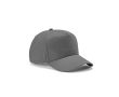 Casquette 5 panneaux en coton recyclé à boucle 280 g/m² couleur gris