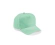 Casquette 5 panneaux en coton recyclé à boucle 280 g/m² couleur vert clair