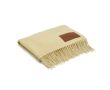 Couverture RPET extra douce à patch personnalisable 180 g/m² couleur beige