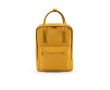 Sac à dos en coton recyclé à anses et poche frontale 450g/m² couleur jaune foncé