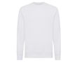 Sweat unisexe en coton recyclé, coupe ajustée, 280 g/m², Iqoniq couleur blanc