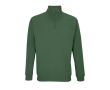 Sweat coton et polyester à fermeture éclair 1/4 SOL'S Conrad 280 g/m² couleur vert foncé