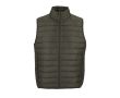 Gilet sans manche en duvet avec poches latérales SOL'S Stream 280 g/m² couleur vert militaire