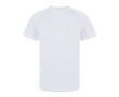T-shirt technique unisexe 100% polyester motif rayé 135 g/m² couleur blanc