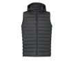 Gilet imperméable 100% RPET avec capuche réglable couleur noir