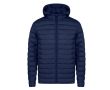 Veste 100% RPET imperméable avec capuche réglable couleur bleu marine