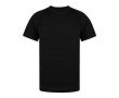 T-shirt technique unisexe 100% polyester motif rayé 135 g/m² couleur noir