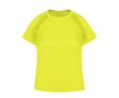 T-shirt technique femme 100% polyester respirant 135 g/m² couleur jaune