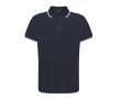 Polo respirant polyester col et détails manches 180 g/m² couleur bleu marine
