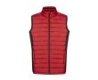 Gilet softshell et polyester avec détails noirs sur le côté couleur rouge