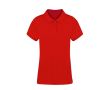 Polo femme 100% coton Ring Spun avec 2 boutons 220 g/m² couleur rouge