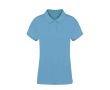 Polo femme 100% coton Ring Spun avec 2 boutons 220 g/m² couleur bleu ciel
