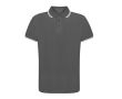 Polo respirant polyester col et détails manches 180 g/m² couleur gris